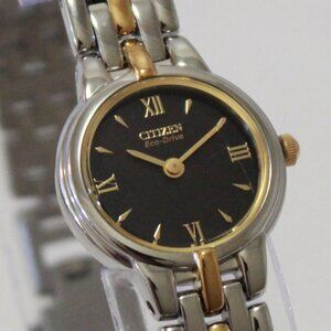 Eco Drive Ladies Silhouette Two Tone Watch 21mm